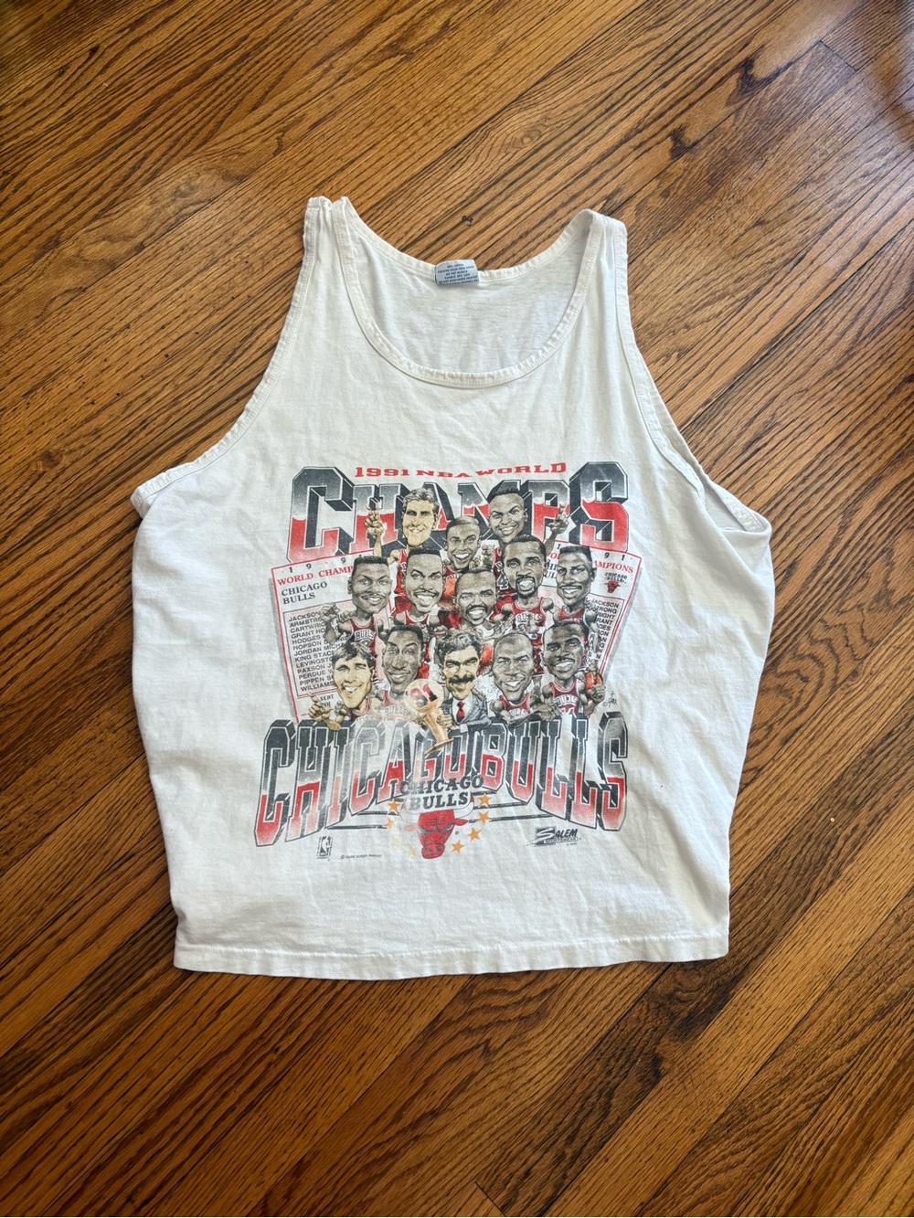 Vintage Salem Sportswear 1991 Chicago Bulls Graphic Tank Top